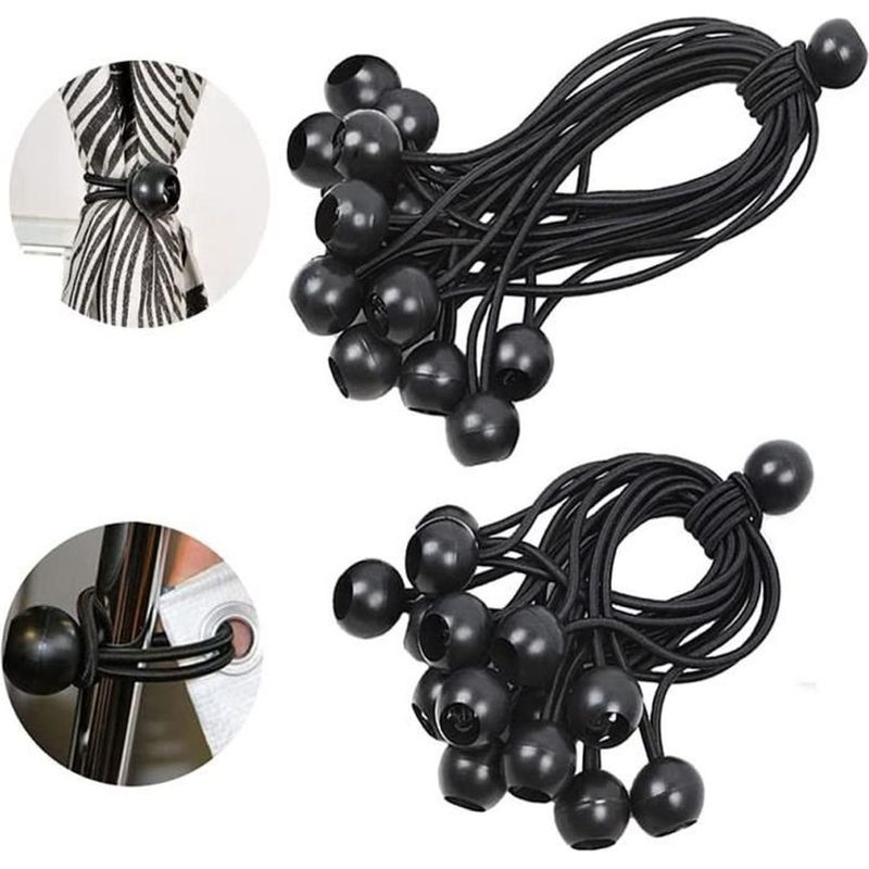 50 Stück Elastische Bungee-seile, Kugelkabel, 20 Cm, Für Planen, Zelte, Camping, Pavillons Und Vorhänge
