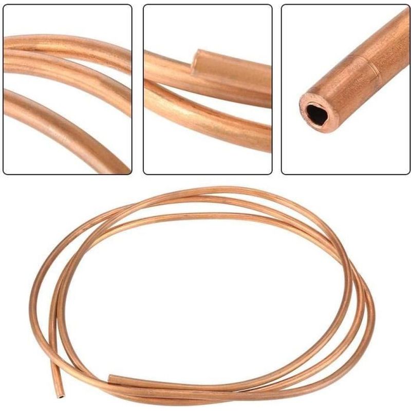 Meter Langer, Roter Kupfer-klimaanlagenschlauch, 5 X 4 Mm, Flexibler Schlauch, 99,9 % Reinheit, Für Professionelle Kälteanlageninstallationen