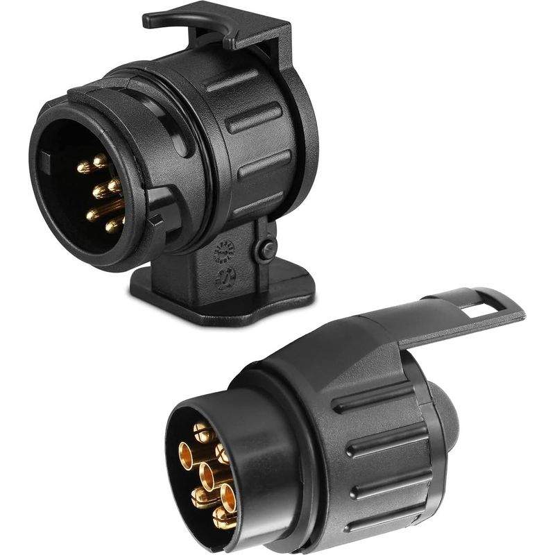 2-poliger Anhängeradapter, 7- Auf 13-poliger Stecker, 13- Auf 7-poliger Stecker, Nylon-kunststoff, Reinkupfer, Wohnwagen-/fahrradträger