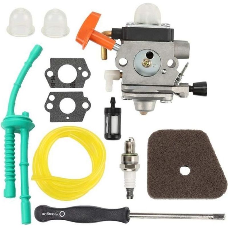 X Zama C1q-s174 Vergaser, Kraftstofftank + Luftfilter + Einstellwerkzeug + Kraftstoffleitungen Für Stihl Fs87/fs90/fs100 Freischneider
