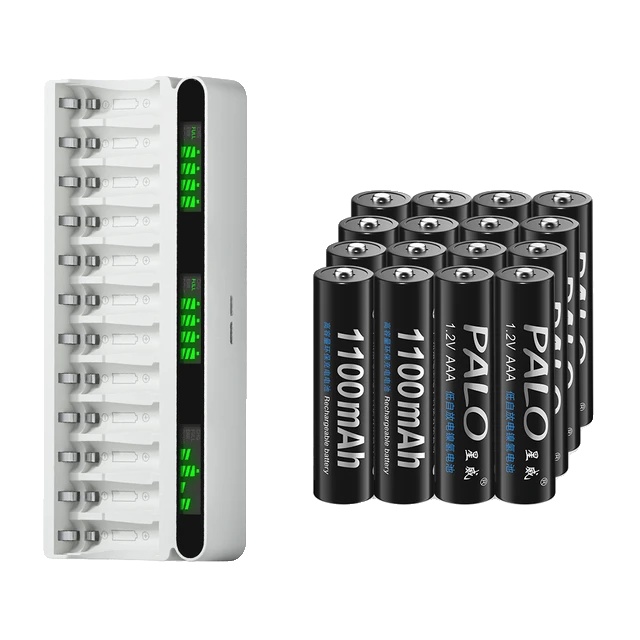 Wiederaufladbare Akkus, 3000 Mah Kapazität, Schnellladefunktion, 16 Aaa-batterien, 1 Ladegerät