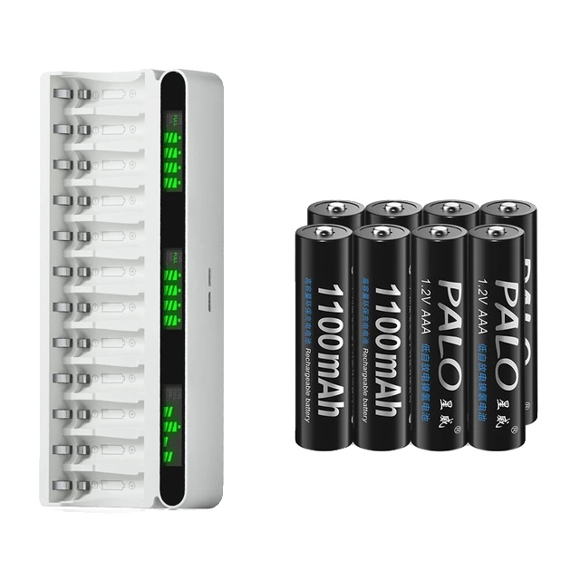 Wiederaufladbare Akkus, 3000 Mah Kapazität, Schnellladefunktion, 8 Aaa-batterien, 1 Ladegerät