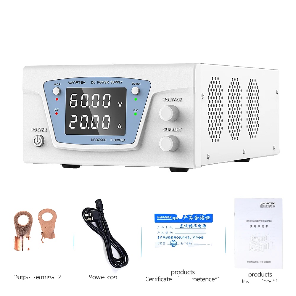Geregeltes Gleichstromnetzteil, Einstellbare Ausgangsleistung, Digitalanzeige, Grün, 220 V
