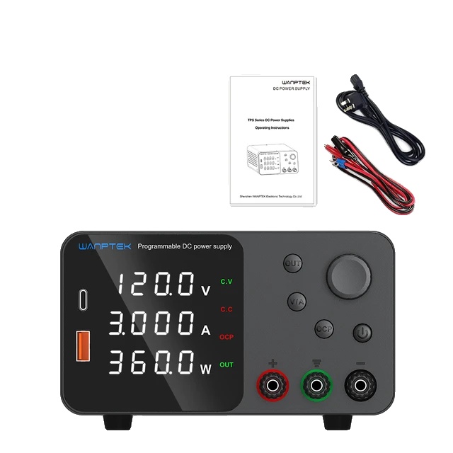 Labornetzteil, Einstellbare Spannung, Hochpräzises Display, Tps1203 Schwarz