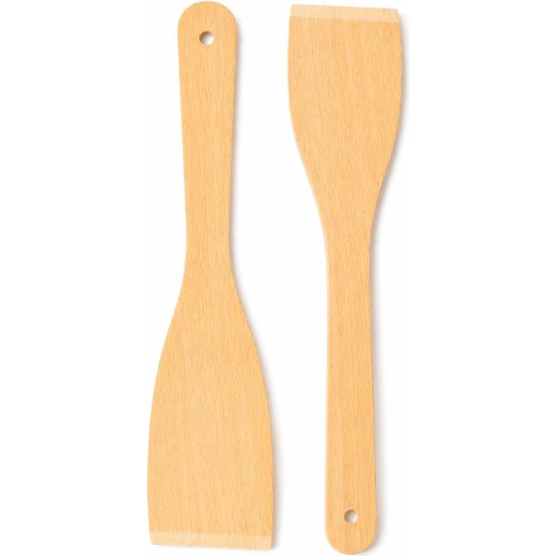 2 Pfannenwender, Buchenholz, 30 Cm, Glatt, Kratzfest, Zum Kochen
