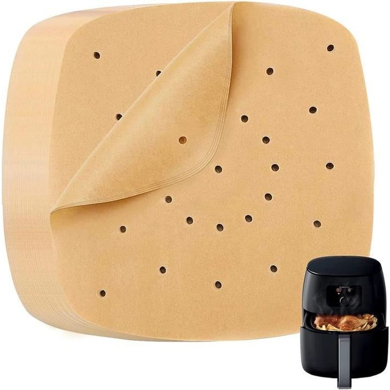 100 Blatt Perforiertes Backpapier, Für Heißluftfritteusen Und Grills, Hitzebeständig, Ofen- Und Dampfgeeignet, Für Den Hausgebrauch