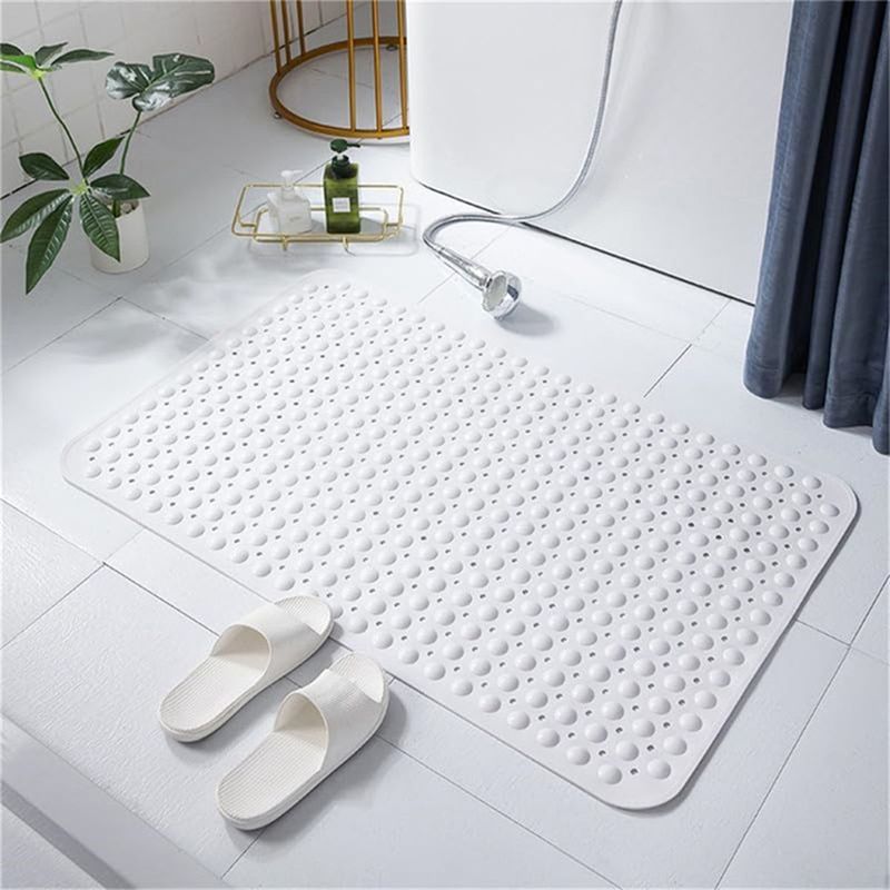Rutschfeste Duschmatte, Feuchtigkeitsbeständiges Pvc, 60 X 90 Cm, Mit Saugnäpfen Und Schnellem Wasserablauf, Ideal Fürs Badezimmer