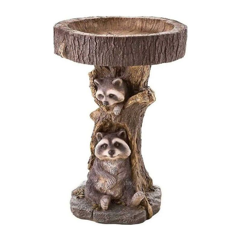 1 Vogeltränke Für Den Außenbereich, Dekorativer Kunstharzbrunnen, Wasserschale Für Garten Und Hof