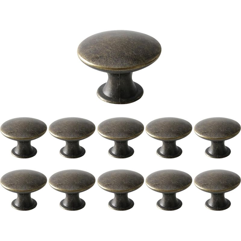 12 Möbelknöpfe, Metall, Antik-stil, Bronze, 30 X 21 Mm, Für Küche Und Schrank