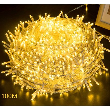 1 Lichterkette, 100 M, 2000 Leds, 8 Modi, Speicherfunktion, Schutzart Ip65, Für Garten, Party, Weihnachten