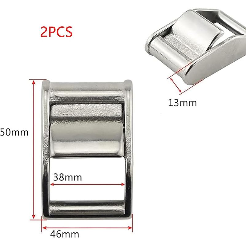 Set Mit 2 Ratschenschnallen, Edelstahl 316, 25,5 Mm Gurtband, Gepäckbefestigungen, Für Den Außenbereich