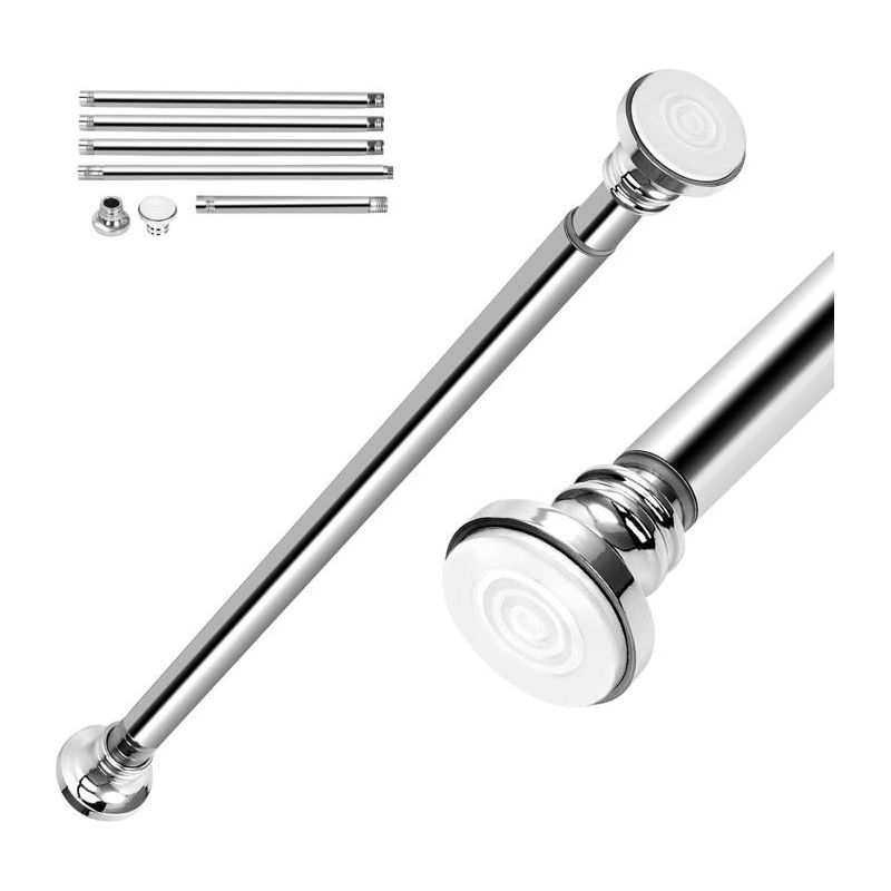 Ausziehbare Gardinenstange, 24 Mm Edelstahl, Rostfrei, Modernes Design, Kein Bohren Erforderlich, Für Bad Und Küche