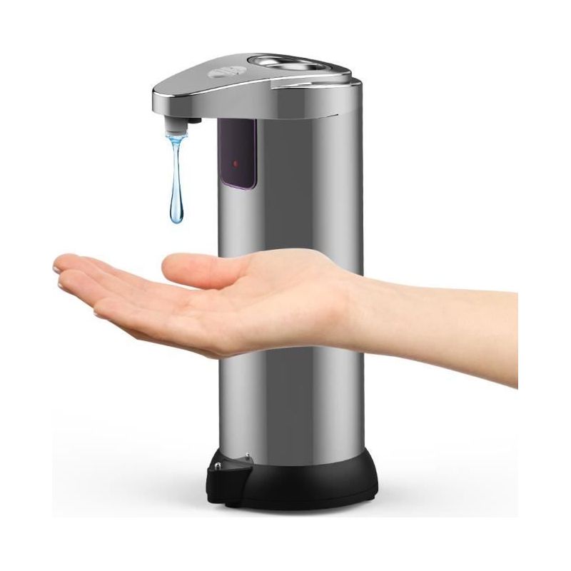 1 Automatischer Seifenspender, Infrarotsensor, Edelstahl, Wasserdichter Sockel, Für Bad Und Küche