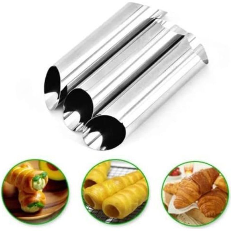 12-teilige Cannoli-form Aus Edelstahl, Lebensmittelecht, Langlebig Und Leicht Zu Reinigen, Zum Backen Von Selbstgemachten Cannoli.
