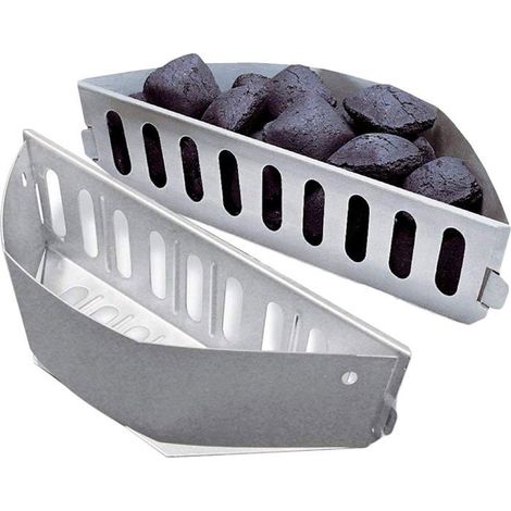 2 Char-basket Holzkohlekörbe, Robuster Edelstahl, Für Weber 57cm Kugelgrills, One Touch Und Master Touch Grills