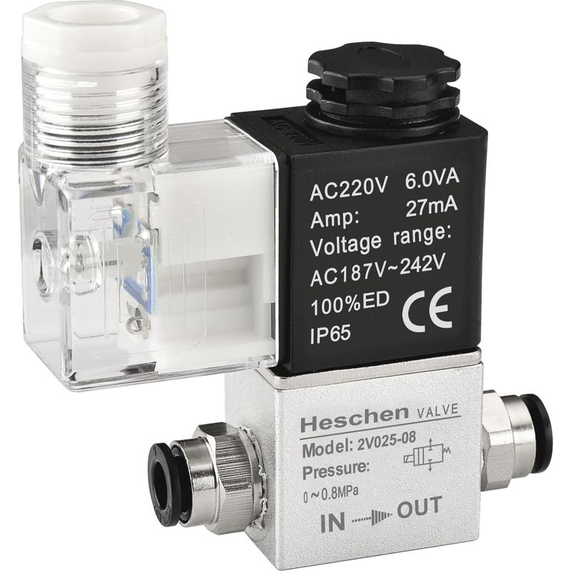 1 Pneumatisches Magnetventil 2/2-wege Pt1/4 220vac, Normalerweise Geschlossen, Ip65 Für Druckluftsysteme