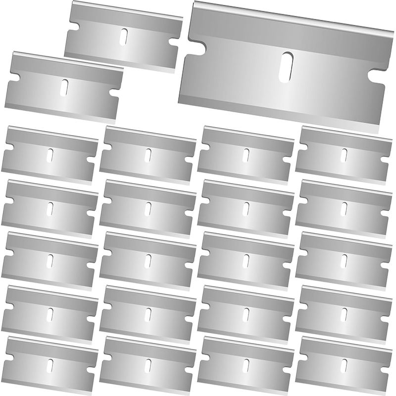 40 Hochwertige Ersatzklingen Aus Karton Für Schaber, Rostfreie Edelstahlklingen Für Die Reinigung Von Fenstern, Böden Und Backöfen.