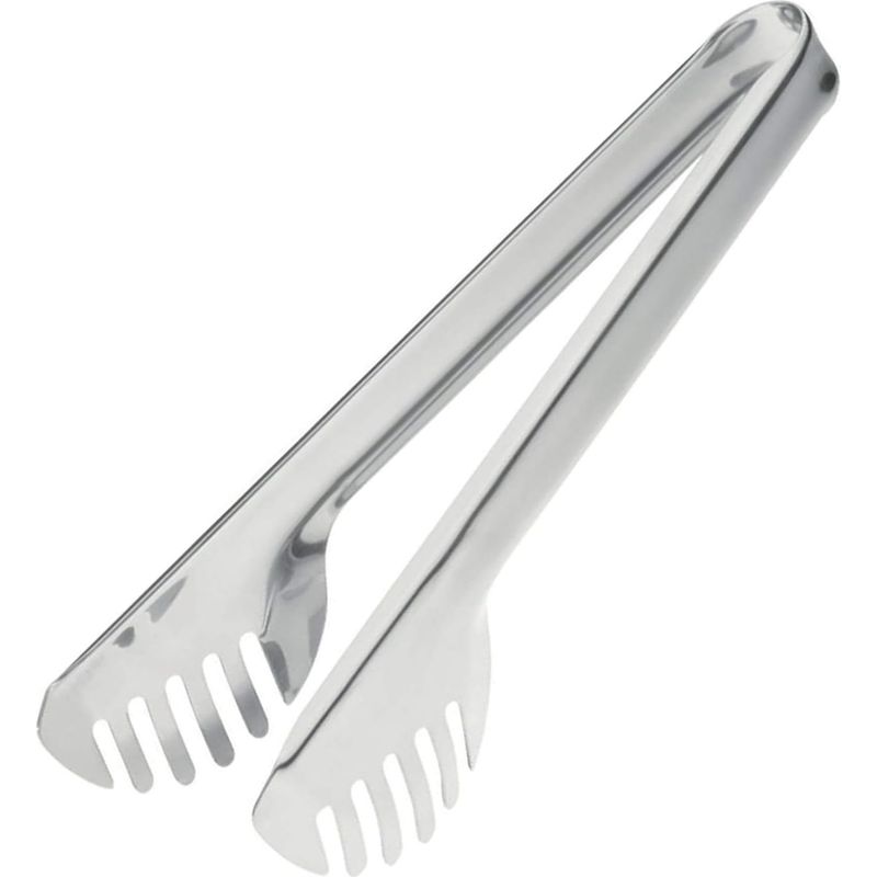 Spaghetti-/salat-/servierzange, Länge: 23,8 Cm, Rostfreier Edelstahl, Farbe: Silber, Zange
