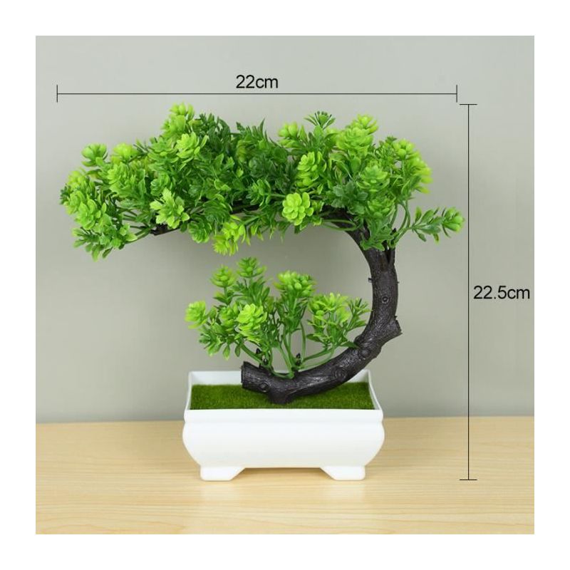 1 Künstlicher Bonsai, Dekorativer Baum Für Drinnen Und Draußen, Synthetische Grünpflanze Für Wohnzimmer, Schlafzimmer, Garten