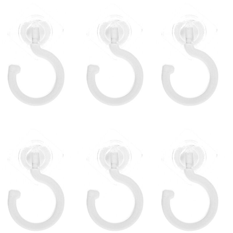 Set Mit 6 Selbstklebenden Wandhaken, Kein Bohren Erforderlich, Rückstandsfrei Entfernbar, Starker Abs+as-kleber, Für Küche, Bad, Schlafzimmer, 7,5 × 8,5 Cm