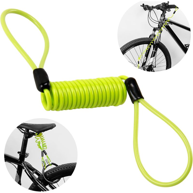 1 Kabelschloss, Bremsscheibenschloss, 120 Cm Verlängerung, Stahl Und Pvc, Robust, Für Motorrad, Roller, Fahrrad
