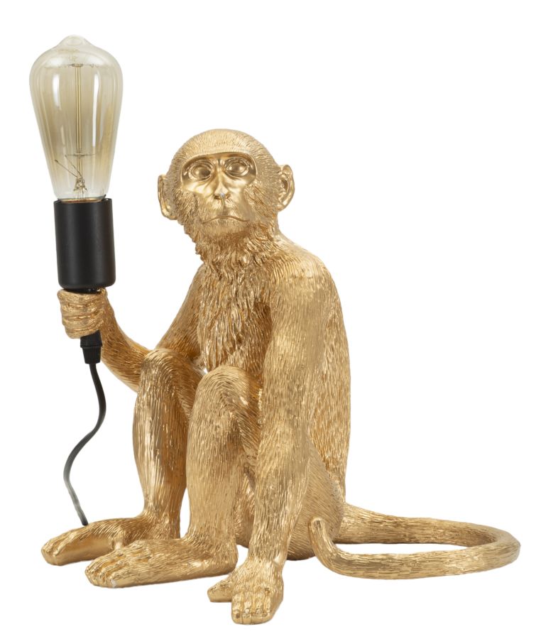 Tischlampe Affe Sitzend Gold Cm 33x33x32