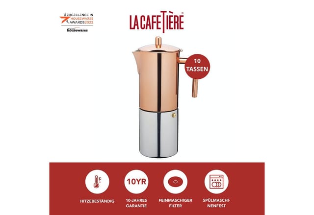 La Cafetière LCCOF10CUP Espresso-Kaffeekocher, Kupfer