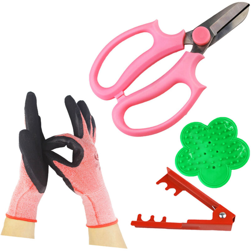 Blumenschere Mit Rosendornenentferner, Gartengeräte-set Mit Handschuhen