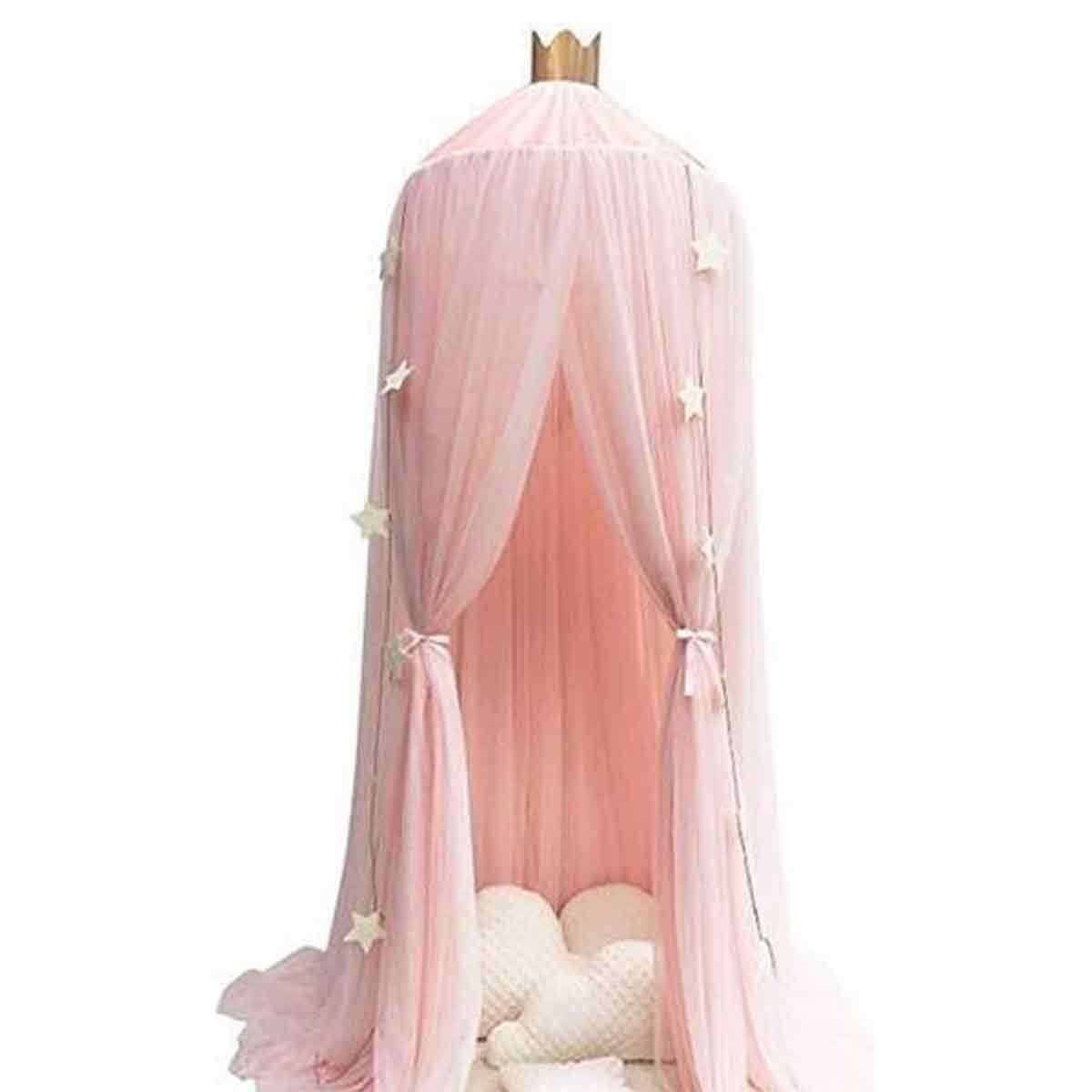Moskitonetz (bettbaldachin) – Sternenkuppelzelt – Rosa – Durchmesser 60 Cm – Länge 240 Cm