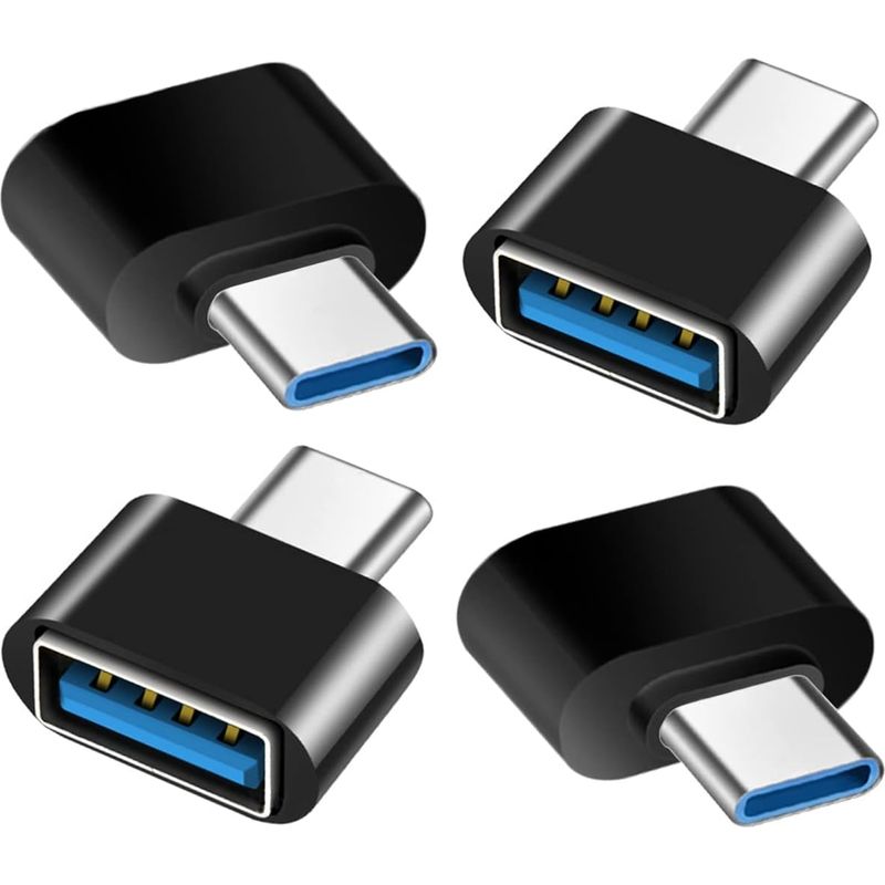 4er-pack Usb-adapter, Usb-c-stecker Auf Usb-a 3.0-buchse, Otg Plug-and-play, Für Smartphone, Tablet, Laptop