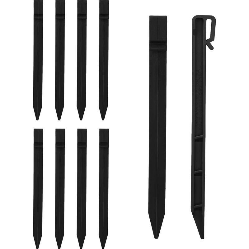 Set Mit 10 Erdspießen, 24,6 Cm Lang, Aus Robustem Kunststoff, Zur Verankerung Von Beeteinfassungen, Für Den Außenbereich, Garten, Terrasse