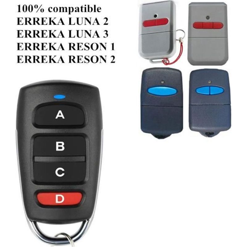 Garagentor-fernbedienung, 4 Programmierbare Kanäle, Kompatibel Mit Elektronischen Toren Und Rollläden