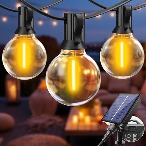 10 M Lange Solar-lichterkette, Ip65 Wasserdicht, 4 Modi Warmweiß, Außendekoration Für Garten, Terrasse Und Balkon