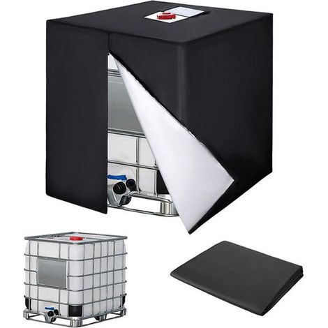 Zweiteilige Regenwassernutzungsabdeckung Für 1000-liter-ibc-container, Uv- Und Staubbeständig, Abmessungen 116 X 100 X 120 Cm