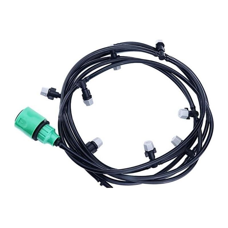 Nebelsystem-set, Messingdüsen, 10 M Schlauch, Wasserdichter Anschluss, Für Terrasse, Garten Oder Pool