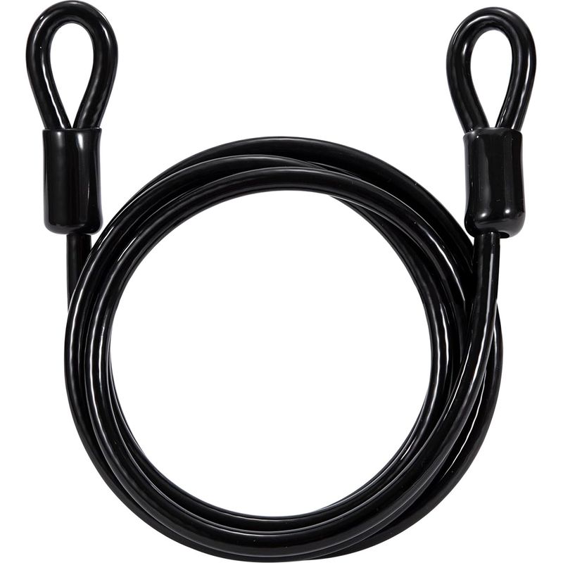 1 Diebstahlsicherungskabel, 6 Mm Verzinkter Stahl, Schwarze Pvc-ummantelung, 1,8 M Länge, Für Fahrräder Und Gepäck