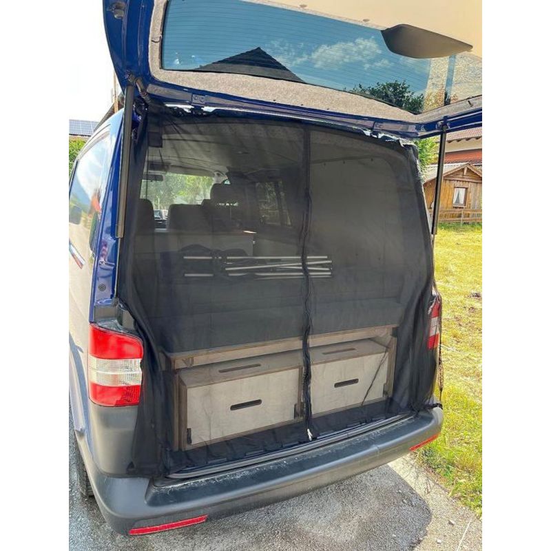 Magnetisches Moskitonetz Für Hecktüren 165 X 150 Cm – Feinmaschiges Polyamidgewebe – Freihändiges System Für Lieferwagen Und Pick-ups