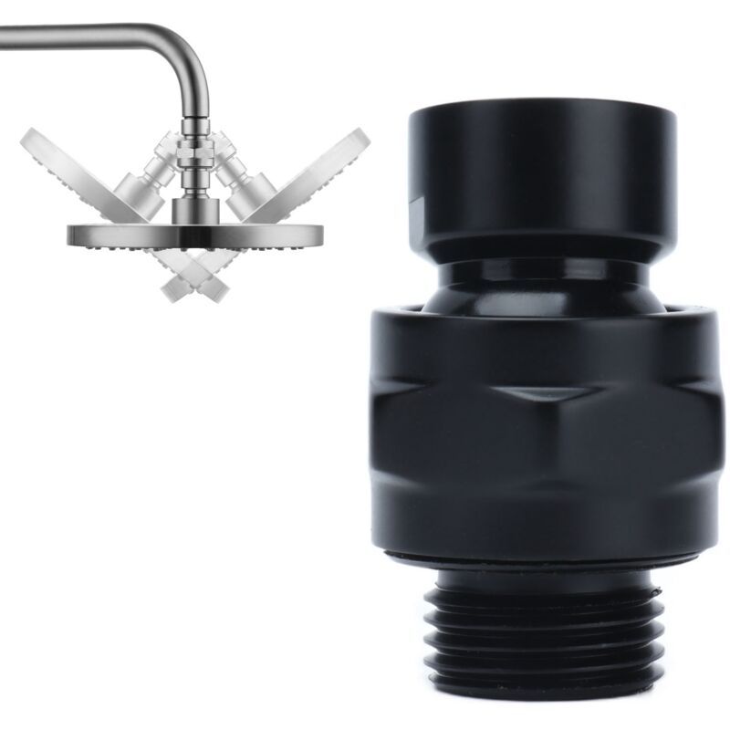 Verstellbarer G1/2 Duschkopfadapter Aus Schwarzem Kupfer