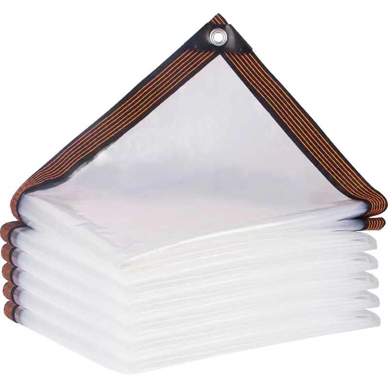 1 Plane, Transparente Pvc-folie, Verstärkte Ösen, Uv-beständig, Für Gewächshaus, Garten, Baustelle, Schwimmbad