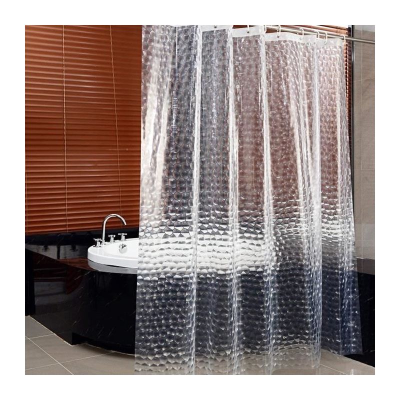 1 Stück Dicker Eva-duschvorhang, Transparent, 180 X 180 Cm, Schimmelresistent, Badezimmer