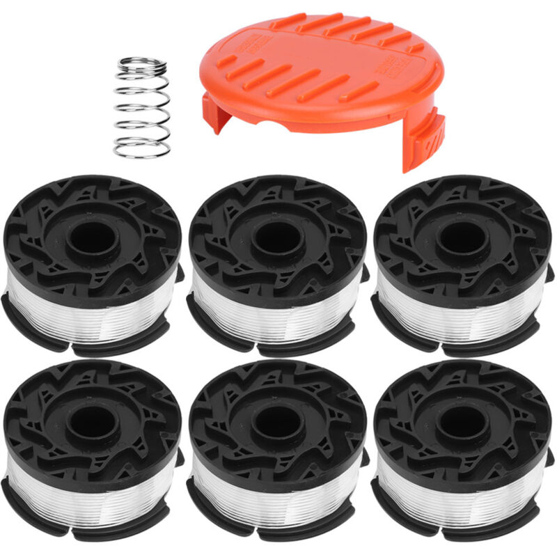 Satz Mit 6 Spulen Inklusive Abdeckung (ersatzteile) Für Black+decker Af100 Rasenmäher