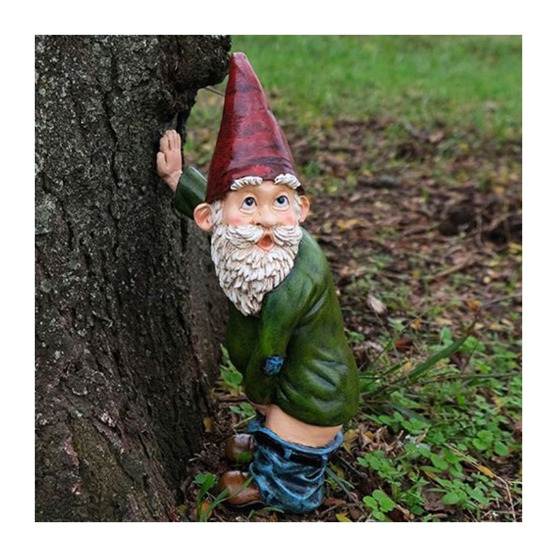 1 Gartenzwerg, Dekorative Harzfigur, Weißbärtiger Zwerg, 15 Cm, Ideal Für Garten, Terrasse Oder Innenbereich