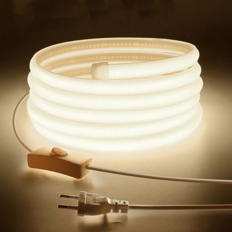 25 M Lange, Wasserdichte Cob-led-lichterkette, Neutralweiß 4000k-4500k, 220v-lichtleiste Für Den Außenbereich Und Garten