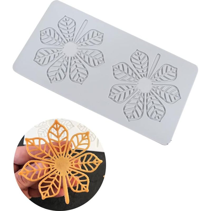 Silikonform, Kastanienblattmuster, 3d-spitze, Flexibel, Hitzebeständig, Für Kuchen, Cupcakes, Schokoladendekoration