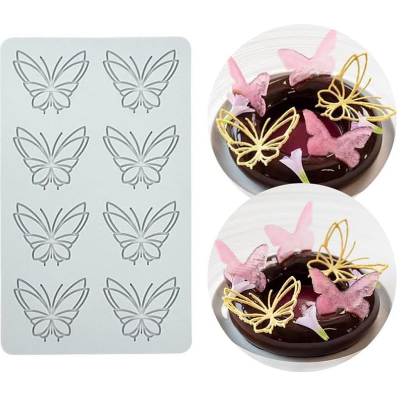 Silikonform, 3d-schmetterlingsdesign, Flexibel, Antihaftbeschichtet, Für Schokolade, Kuchen, Seife, Harz