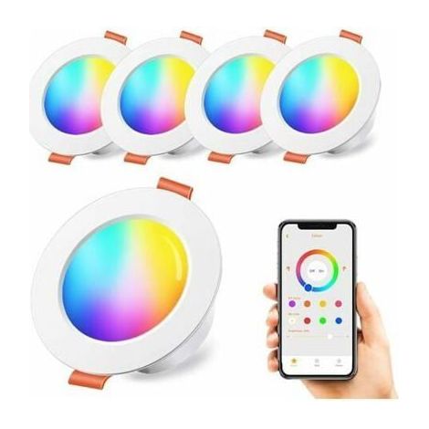 Eingelassene Wand- Und Deckenstrahler, 10w Rgbw-led, Bluetooth-app-steuerung, Mesh-gewebe, 7,6 Cm (3 Zoll), Für Ein Individuelles Wohn-/schlafzimmerambiente