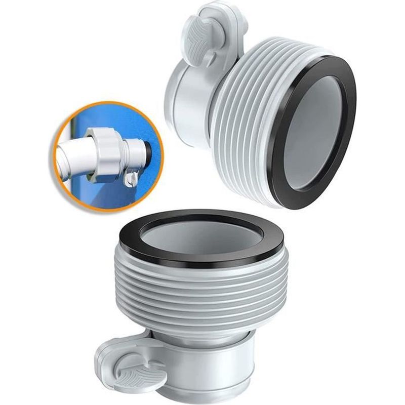 1 Stück Poolschlauchadapter, 38 Mm Auf 2 Zoll, Umrüststück Für Filteranlagen, Saisonale Wartung, Aufstell- Und Einbaupools
