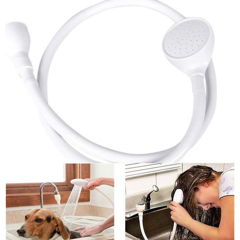 1 Duschkopf Für Haustiere, Abs-duschkopf, 100 Cm, Weiß, Ideal Zum Baden Von Hunden Und Katzen