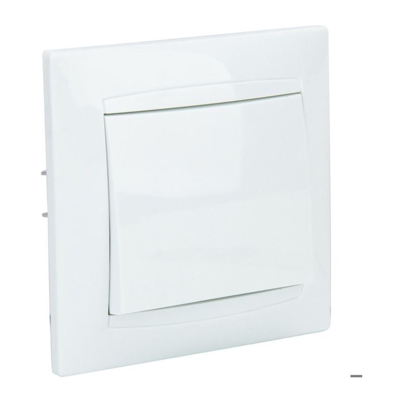 1-teiliger Einbau-zweipunktschalter, Weiß, Ip20, 10 A, 2300 W, Für Innenbeleuchtung