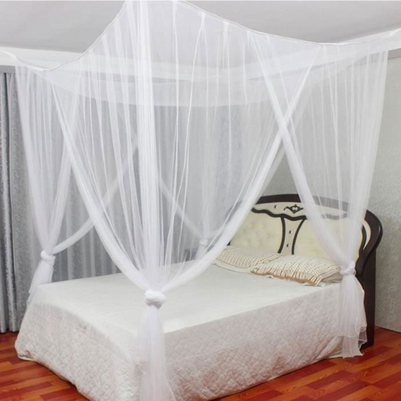 Moskitonetz Für Ein Queensize-bett, Romantisches Design Mit Metallrahmen, Insekten- Und Staubschutz Für Das Schlafzimmer